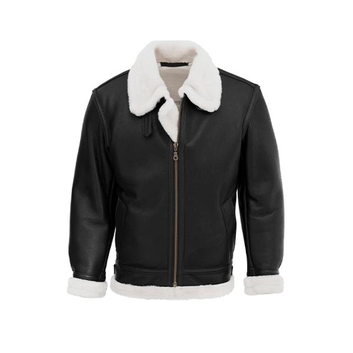 B3 Flight Jacket (Black Shearling)