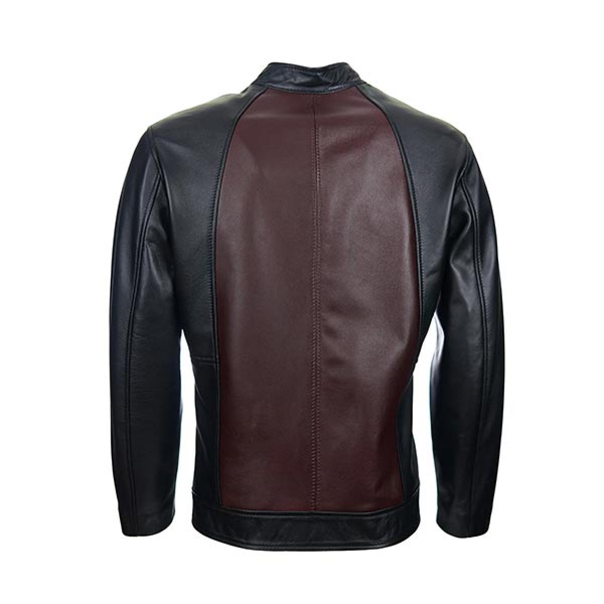 Leather Men's Jacket - Izm 3 (Black-Brown)