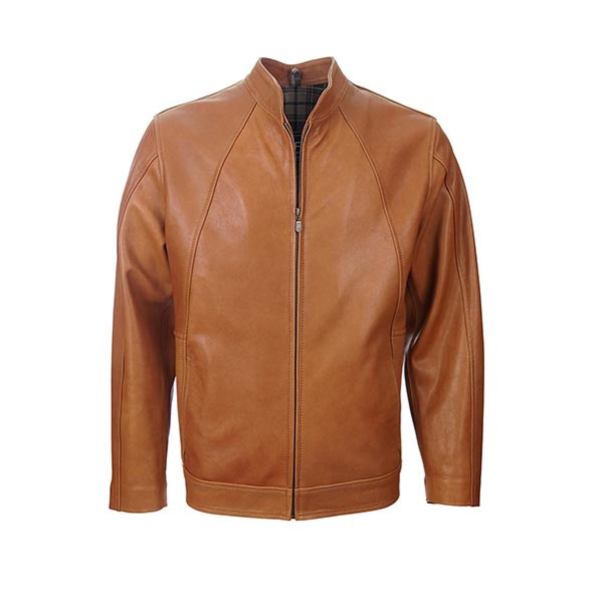 Leather Men's Jacket - Izm 3 (Camel)