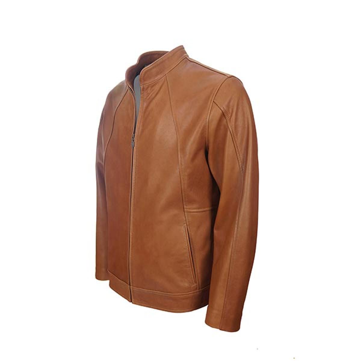 Leather Men's Jacket - Izm 3 (Camel)