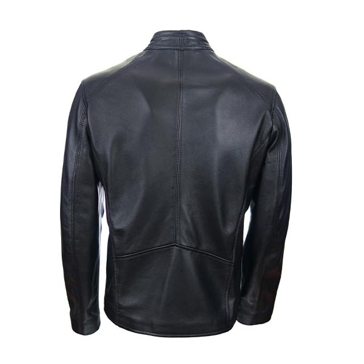 Leather Men's Jacket - Bob (Black)