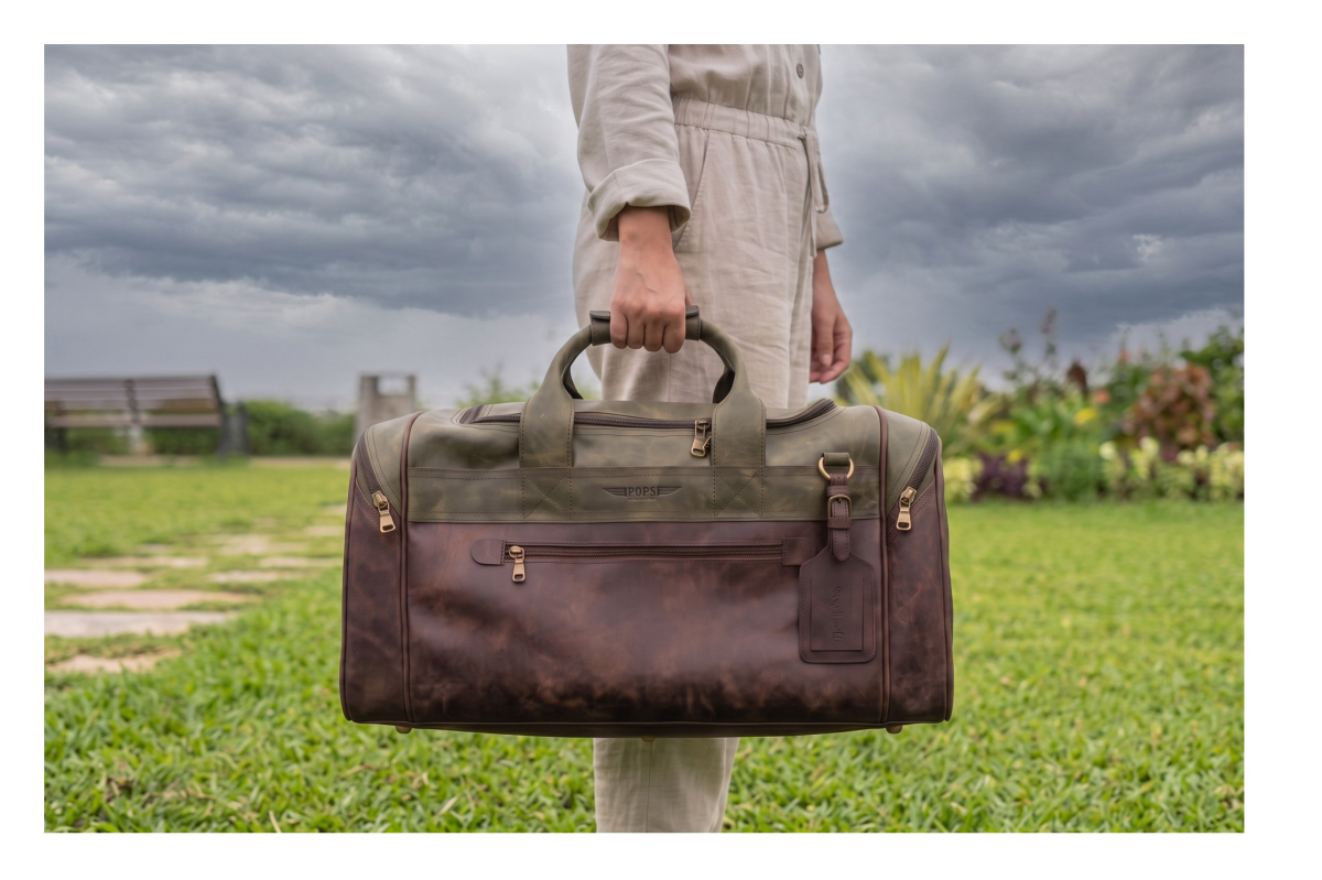 Keepall (Smooth Brown - Antique Green)